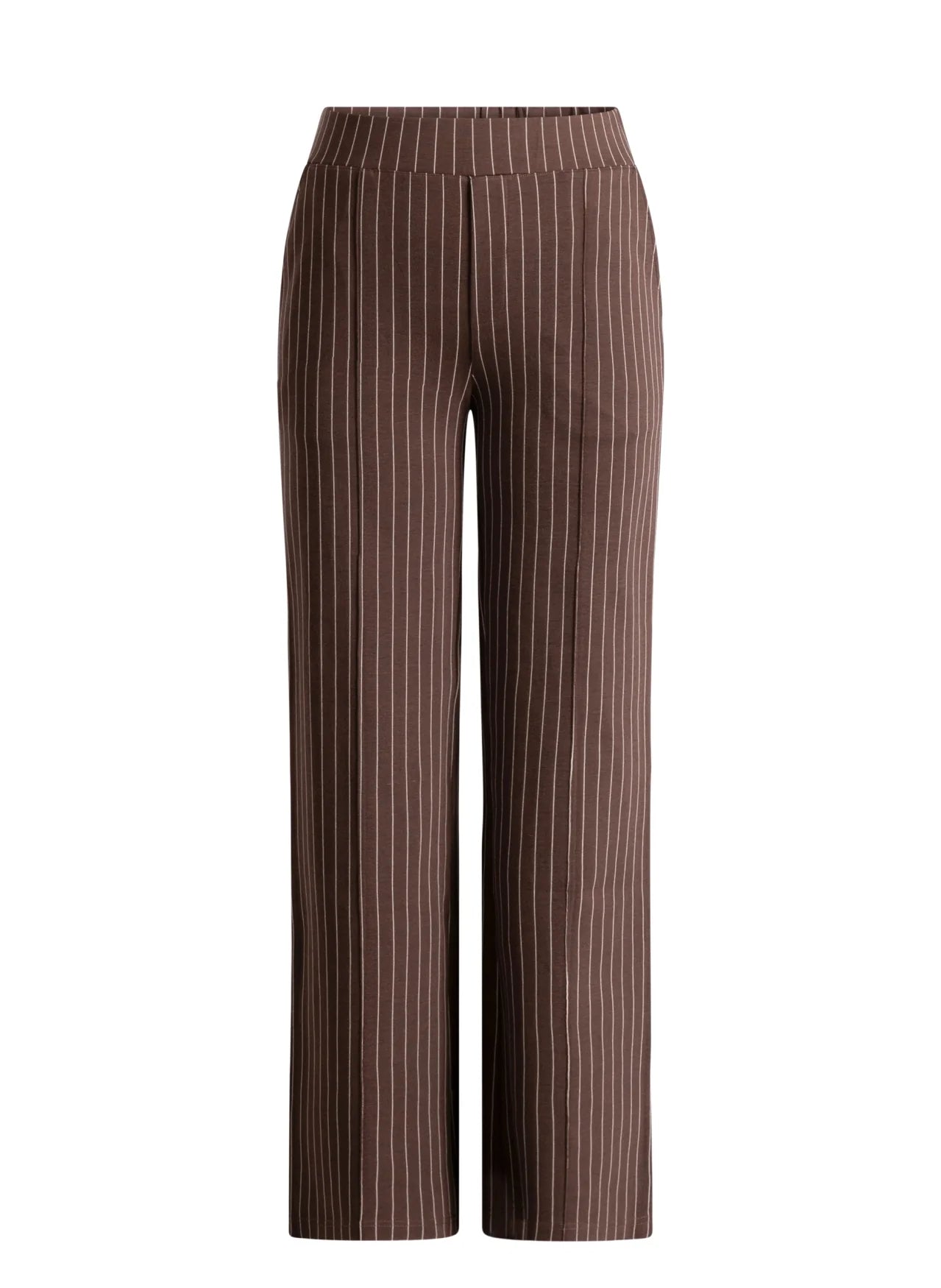 Pinstripe Pants with Elasticated Waistband