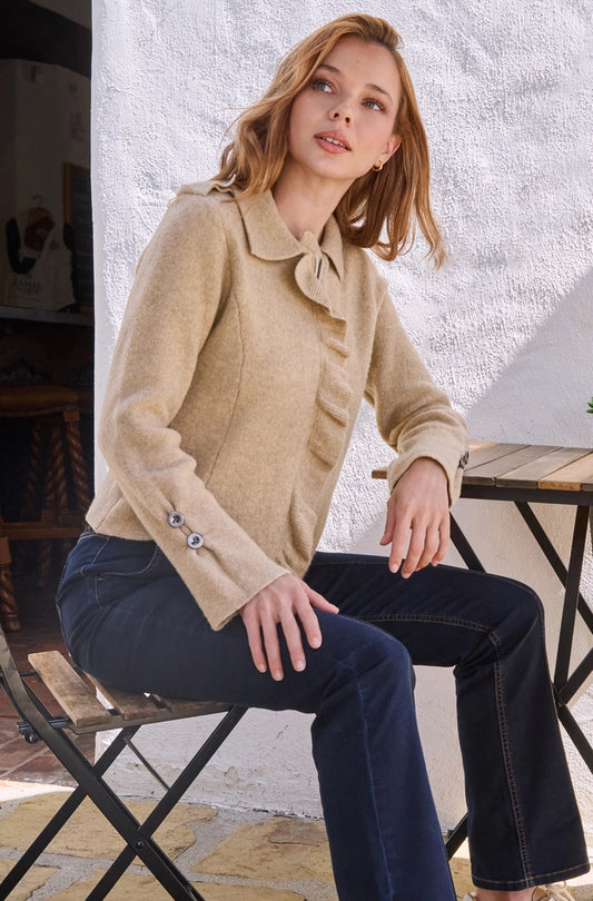 Monari Cardigan With Ruffles