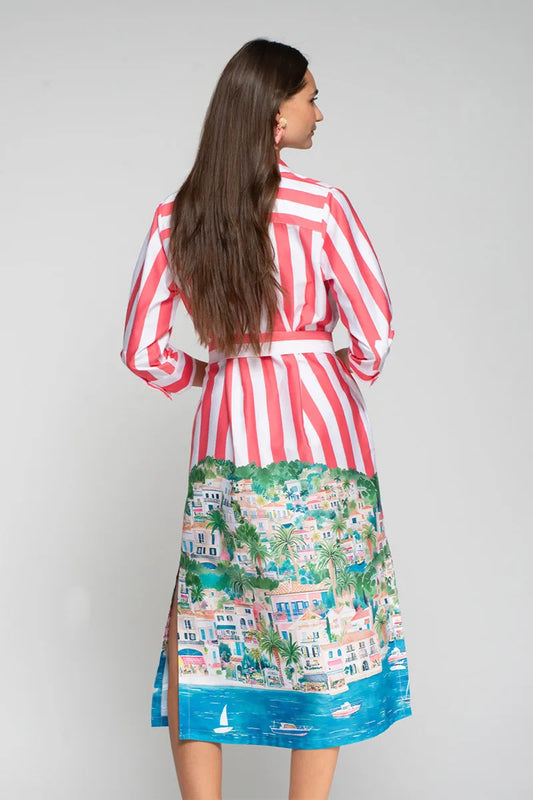 Vilagallo Striped Shirt Dress