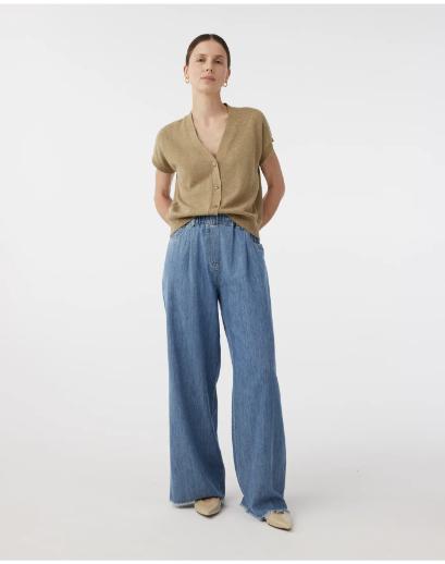 Knit Ted Light Denim Pants 251P114