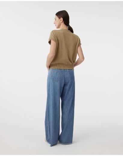 Knit Ted Light Denim Pants 251P114