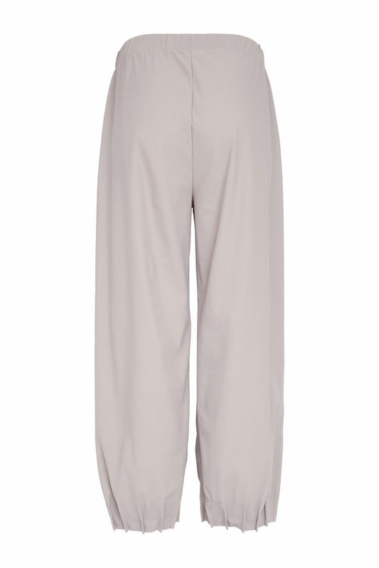 Naya Wide Leg Trouser With Tuck Hem Taupe