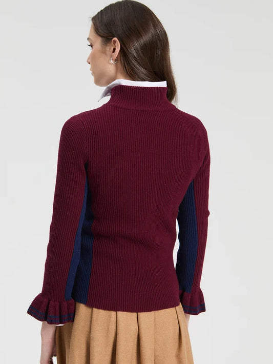 Vilagallo Ruffle Channel Jumper