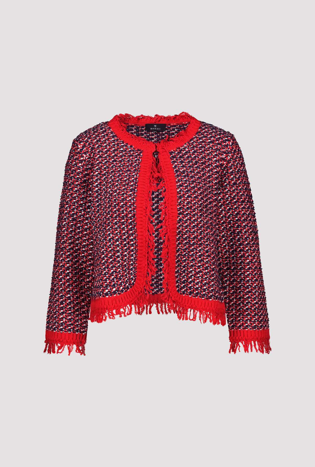 Monari Fringe Tweed Cardigan