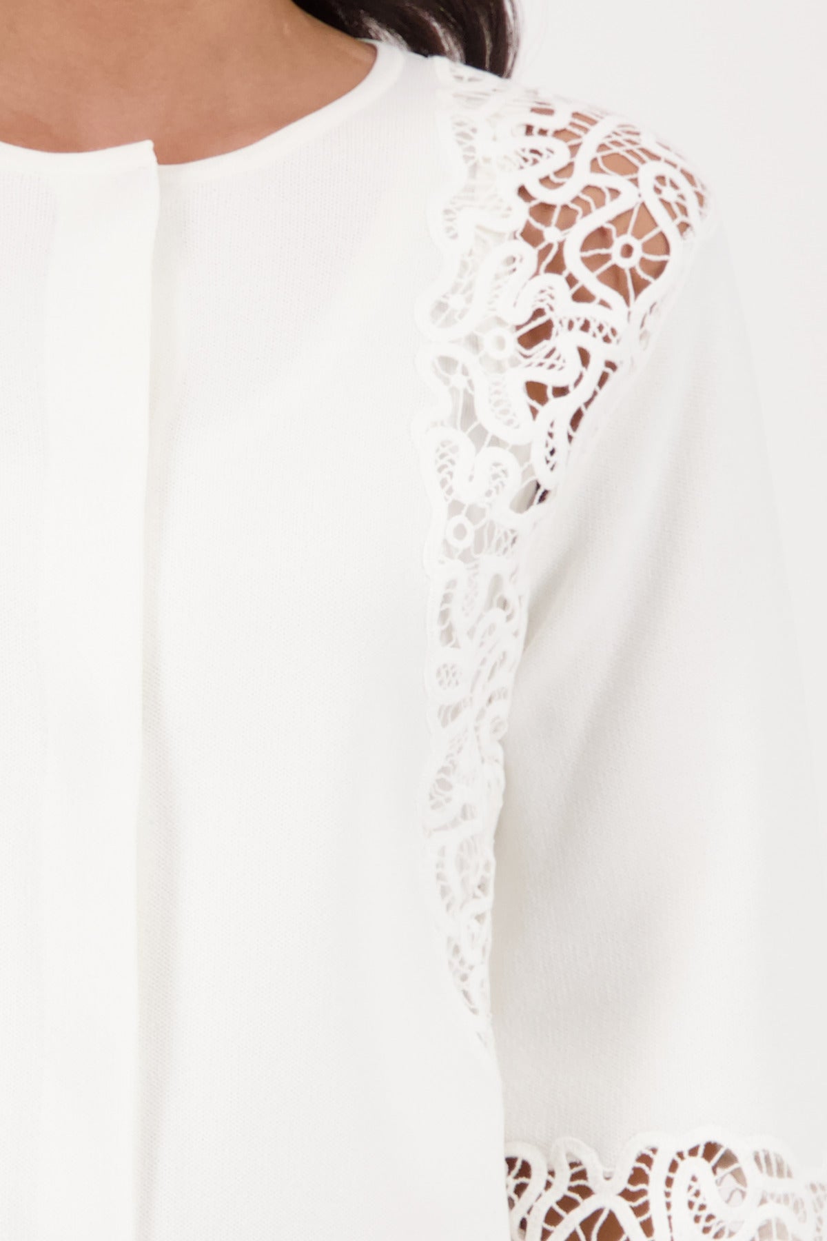 Monari Cardigan With Lace Insert