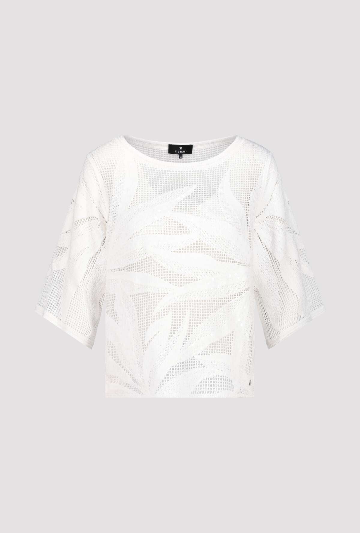 Knitted Cream Top with Cornelly Pattern