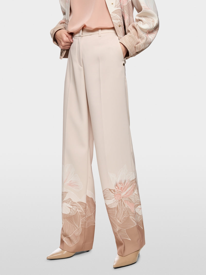 Marccain WUKARI Wide High Waist Fabric Trousers