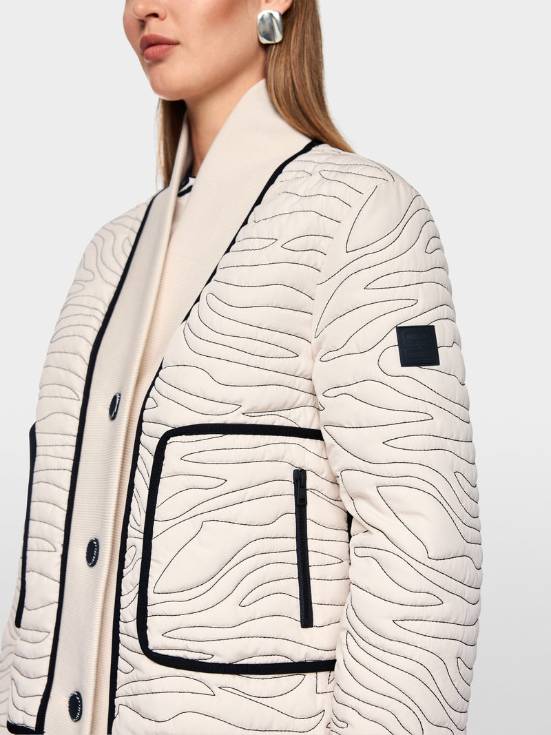 Marccain Sports Short Quilted Jacket With Knit Detail