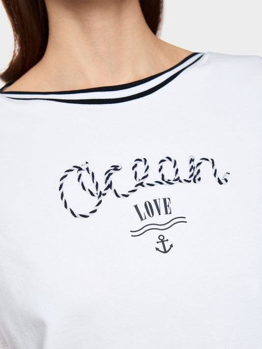 Marccain Sport T-shirt with Maritime Print