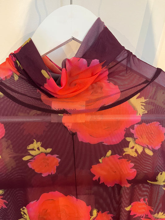 Yess Belgium Tonia Sheer Polo Neck Top