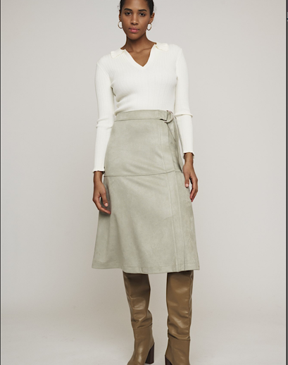 Rino And Pelle Faux Suede Skirt Anouk