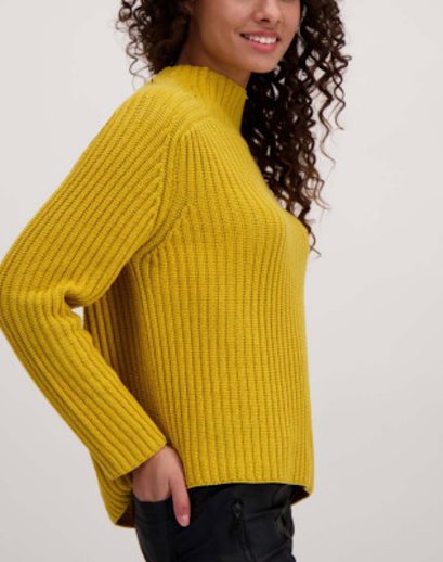 Monari Mustard Crew Neck Jumper