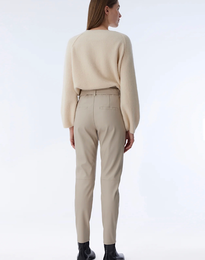 Knit Ted Francis Faux Leather Pants