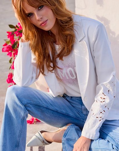 Monari Blazer with Lace Detail