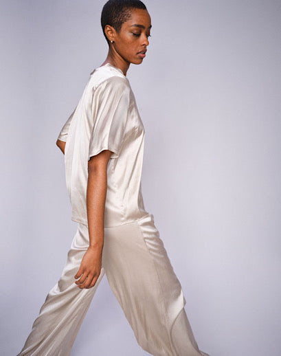 Mos Mosh V Neck Satin Blouse