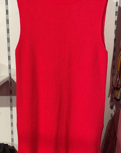 Tuzzi Sleeveless Jumper - Red