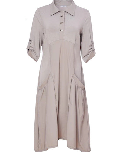 Naya Jersey Drawstring Dress