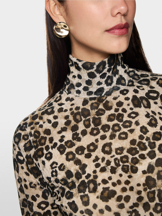 Marccain Semi Transparent Leopard Print Top
