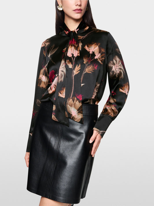 Marccain Turtleneck Blouse With Floral Print