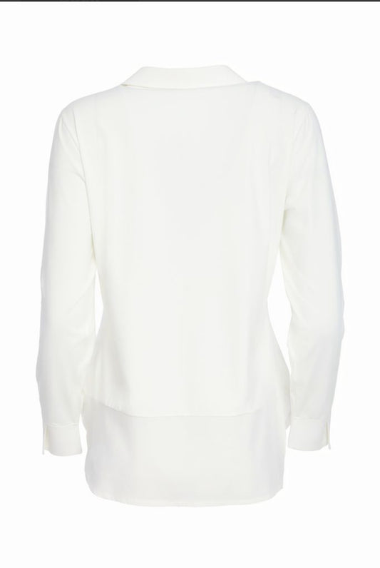 Naya Jersey Under Top With Cotton Collar Cuff and Hem Panel