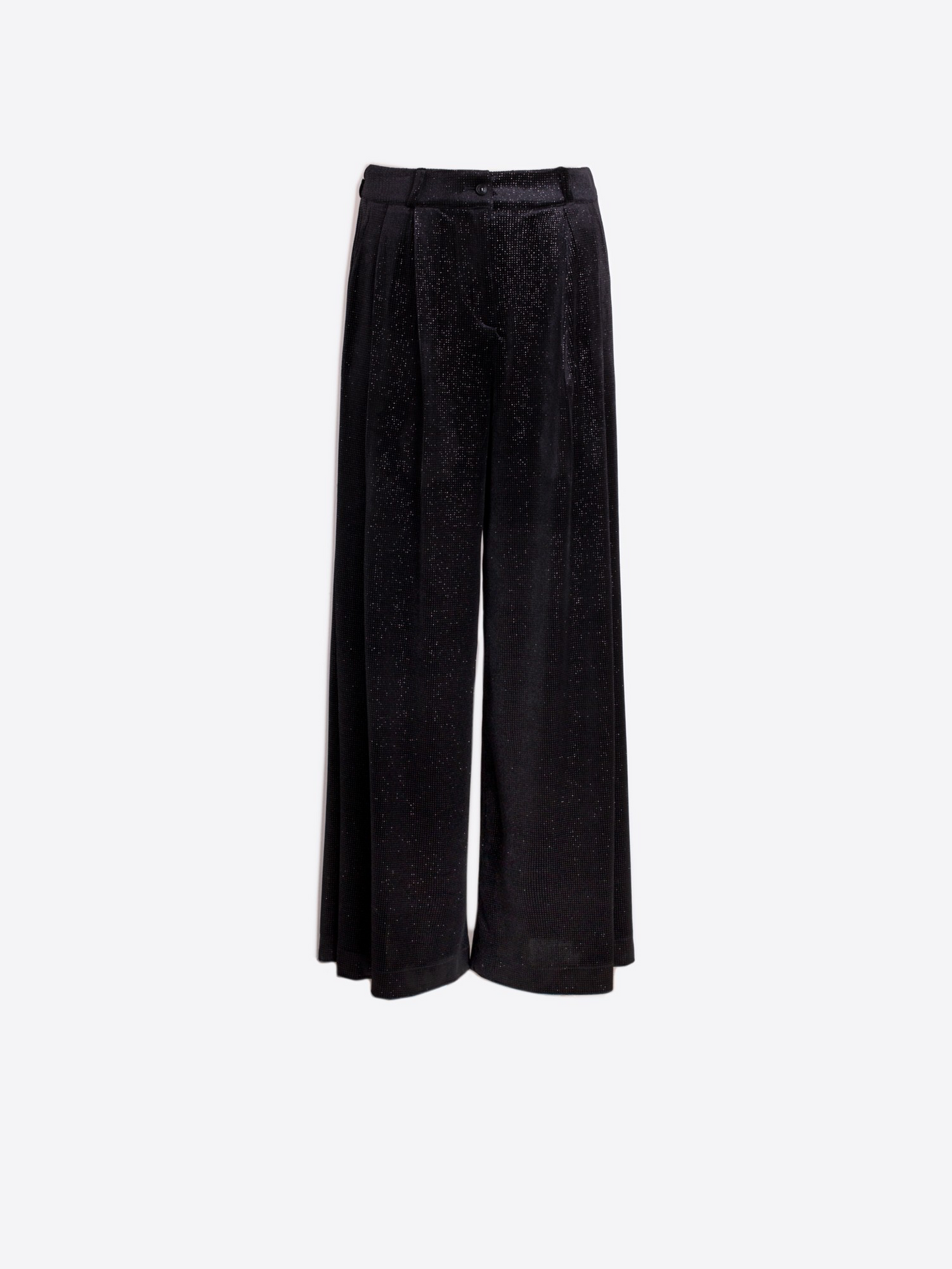 Vilagallo Black Velvet Palazzo Pants