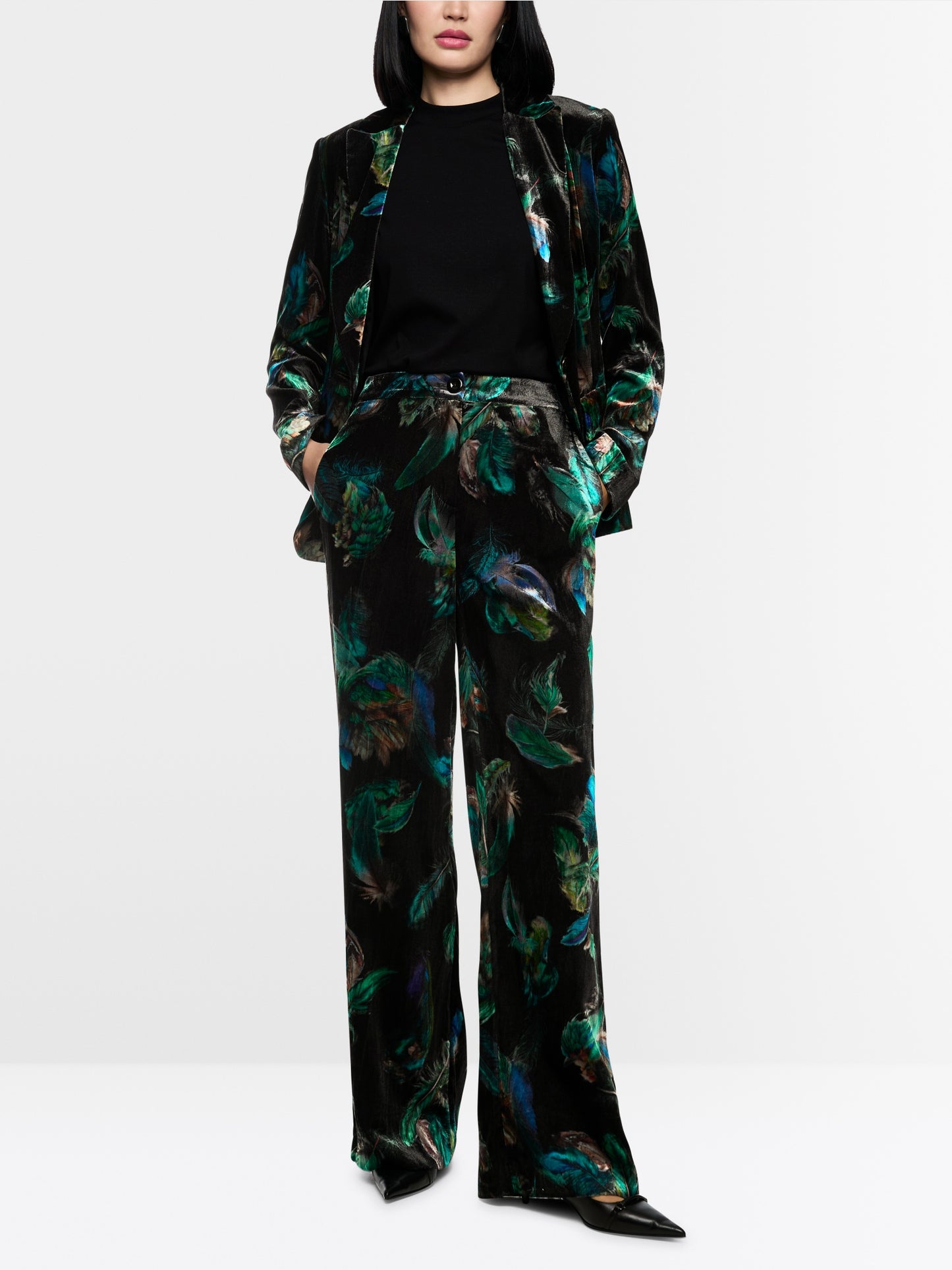 Marccain Blazer With Feather Print