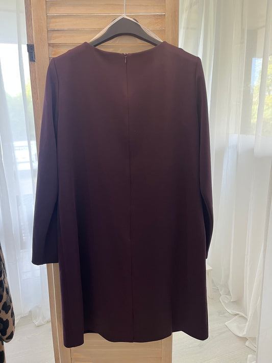 Carla Ruiz Burgundy Shift Dress