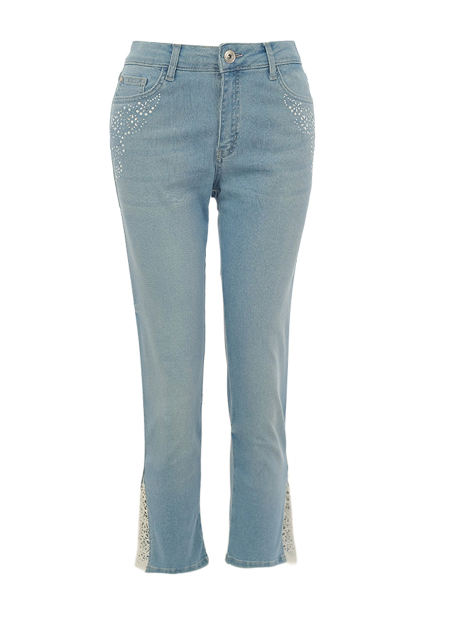 Dolcezza Embellished Cropped Jeans