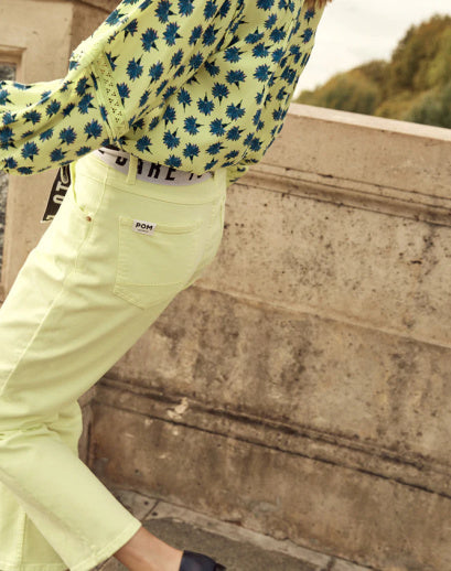 Pom Amsterdam Elli Denim Lime 6859