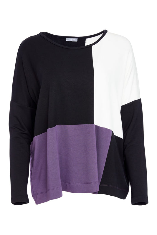 Naya Colour Block Round Neck Top Naw25128