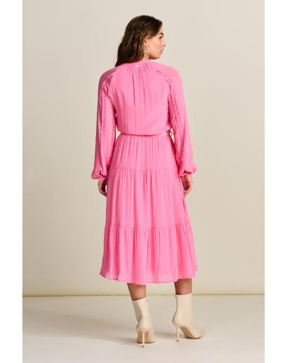 Pom Amsterdam Georgie Blooming Pink Dress Sp7756