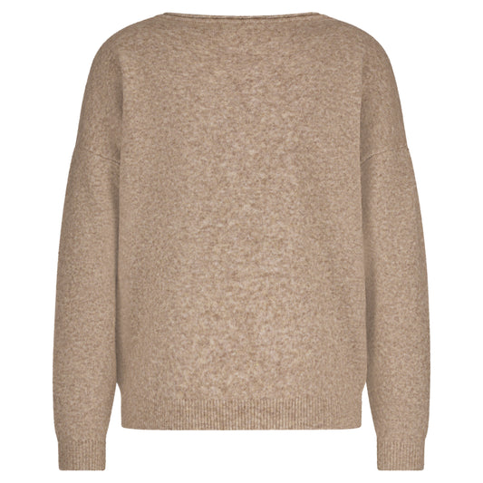 Red Button Boatneck Sweater