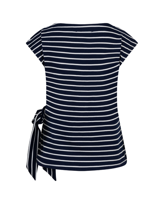 Red Button Terry Stripe With Knot