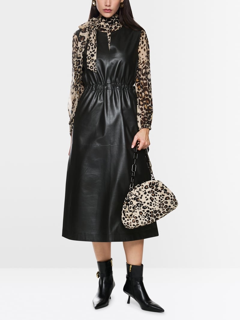 Marccain Leather Maxi Dress