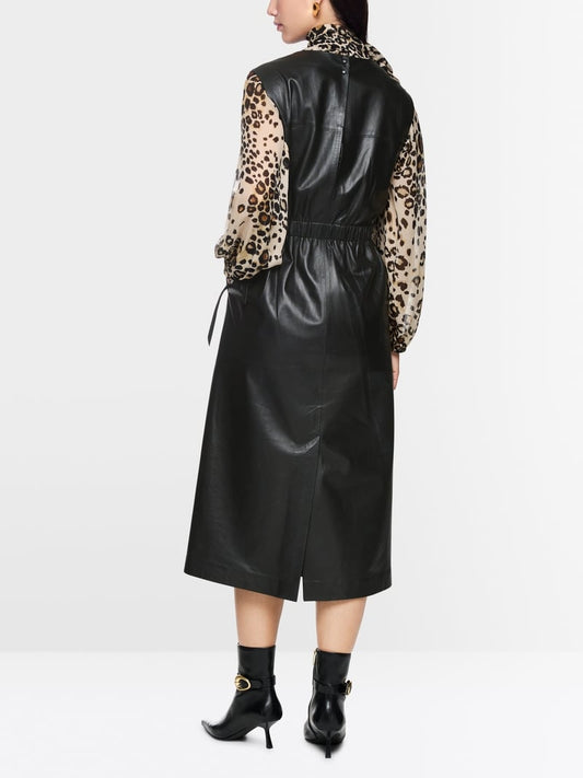 Marccain Leather Maxi Dress