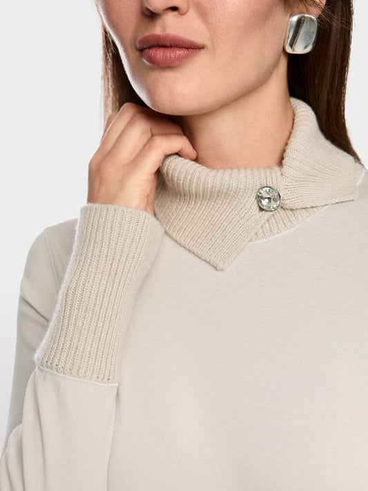 Marccain Top With Knit Collar