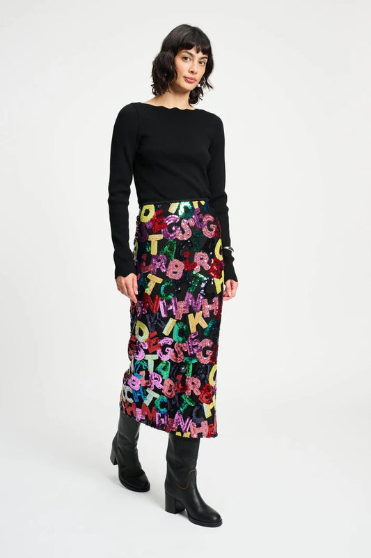Pom Amsterdam Splashing Letters Skirt