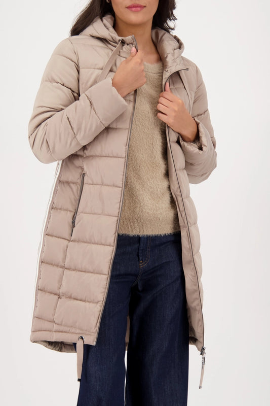 Monari Quilted Coat Wtih Stripes 809127