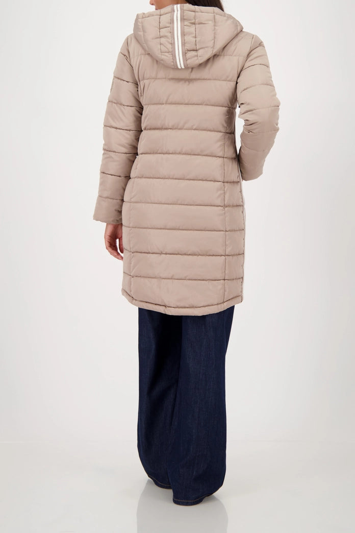 Monari Quilted Coat Wtih Stripes 809127