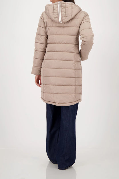 Monari Quilted Coat Wtih Stripes 809127