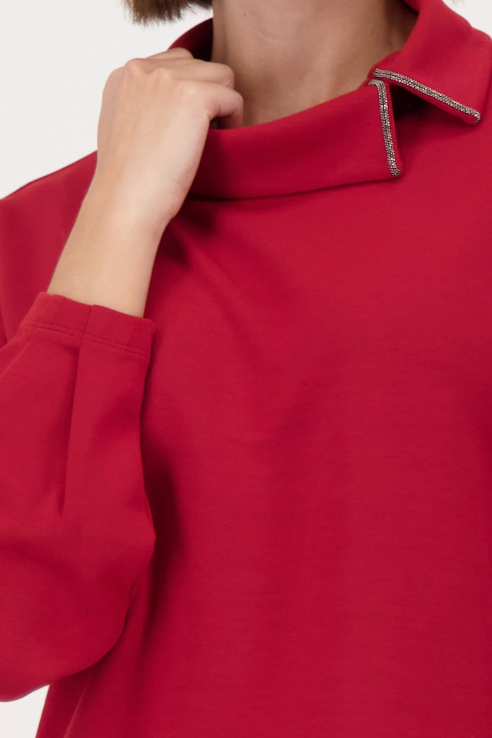 Monari Red Sweatshirt With Chain Detail