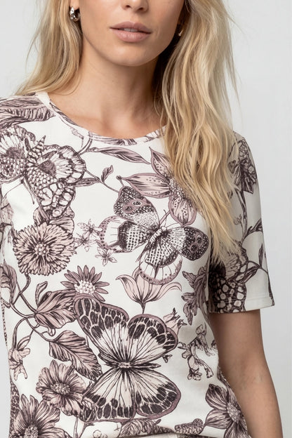 Monari T-shirt With Floral Pattern
