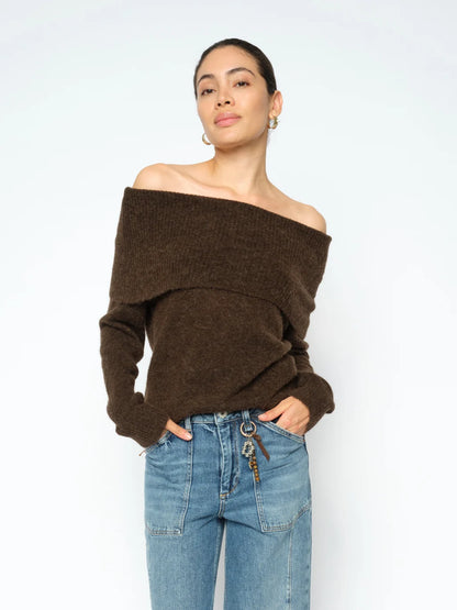 Mos Mosh MMMape Off Shoulder Knit