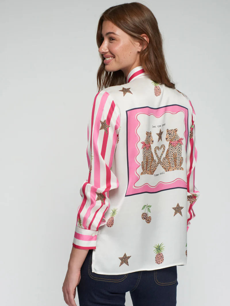 Vilagallo Striped & Leopard Shirt