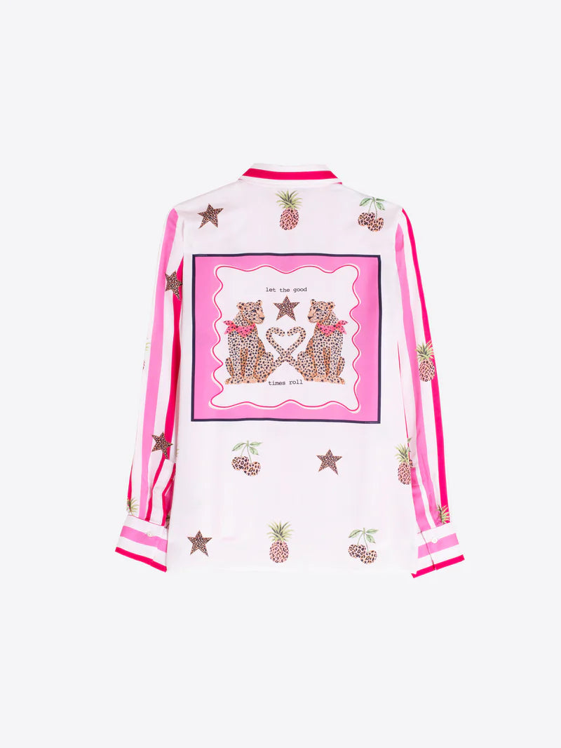 Vilagallo Striped & Leopard Shirt