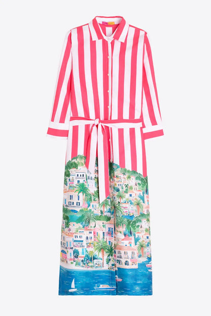 Vilagallo  Striped Shirt Dress