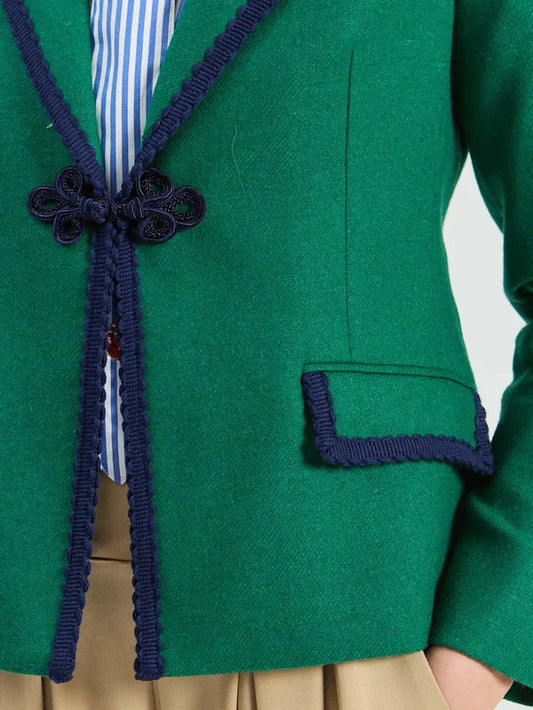 Vilagallo Nuria Green Tweed Blazer