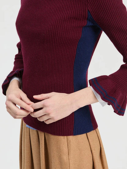 Vilagallo Ruffle Channel Jumper