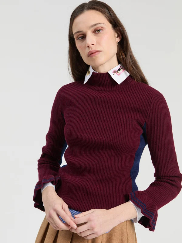 Vilagallo Ruffle Channel Jumper