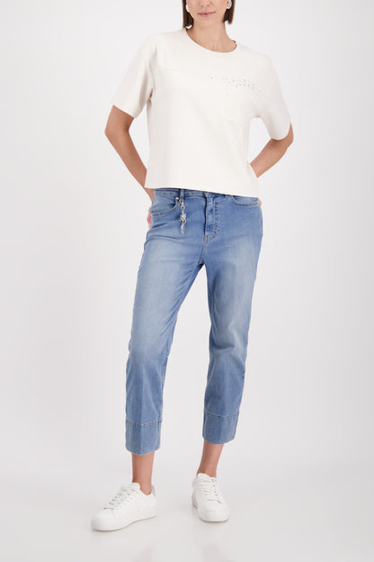 Monari Top With Rhinestones